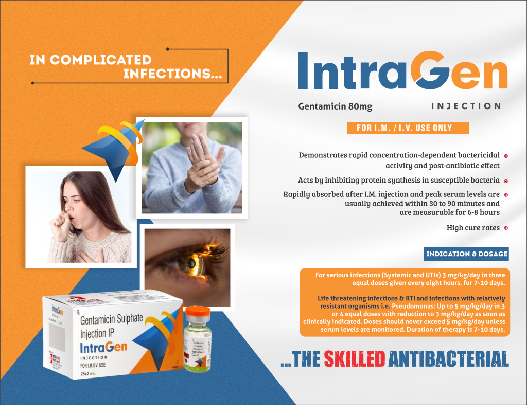 INTRAGEN INJ - Gentamicin 80mg | Intralife Pharmaceuticals - thumbnail 2