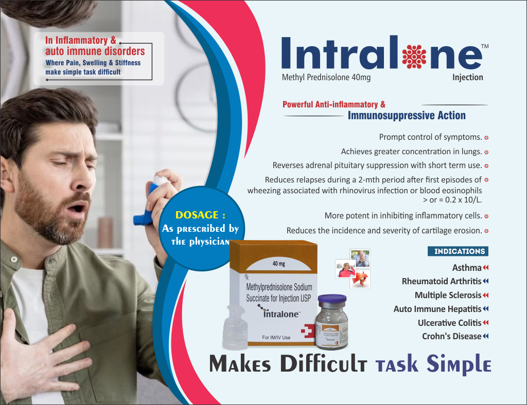 INTRALONE-40 - Methyl Prednisolone 40mg | Intralife Pharmaceuticals - thumbnail 2