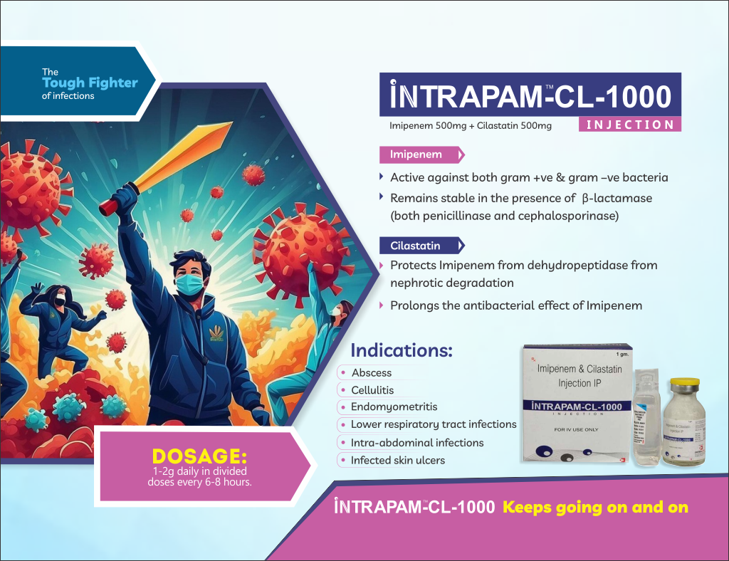 INTRAPAM-CL-1000 - Imipenem 500mg + Cilastatin 500mg | Intralife Pharmaceuticals - thumbnail 2
