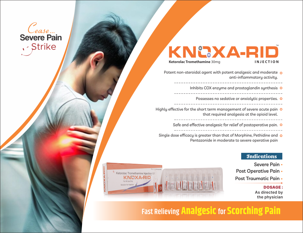 KNOXA-RID - Ketorolac Tromethamine IP 30mg | Intralife Pharmaceuticals - thumbnail 2