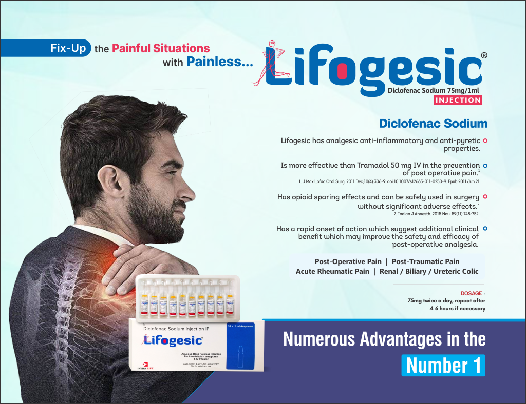 LIFOGESIC 1ml - Diclofenac Sodium 75mg/1ml | Intralife Pharmaceuticals - thumbnail 2