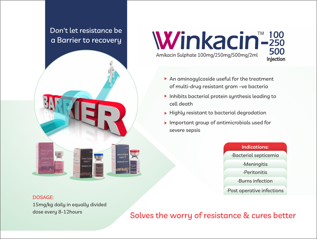 WINKACIN-100 - Amikacin Sulphate 100mg/2ml | Intralife Pharmaceuticals - thumbnail 2