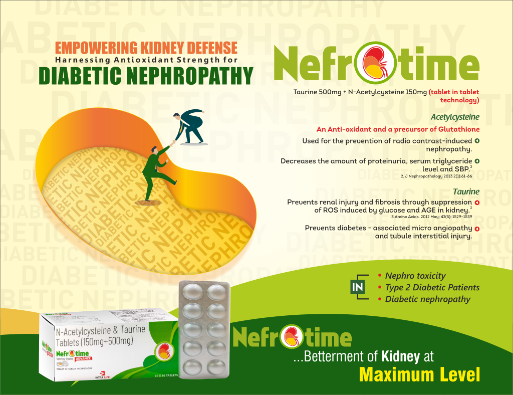 NEFROTIME ADVANCE TABLET IN TABLET - Taurine 500mg + N-Acetylcysteine 150mg (tablet in tablet technology) | Intralife Pharmaceuticals - thumbnail 2