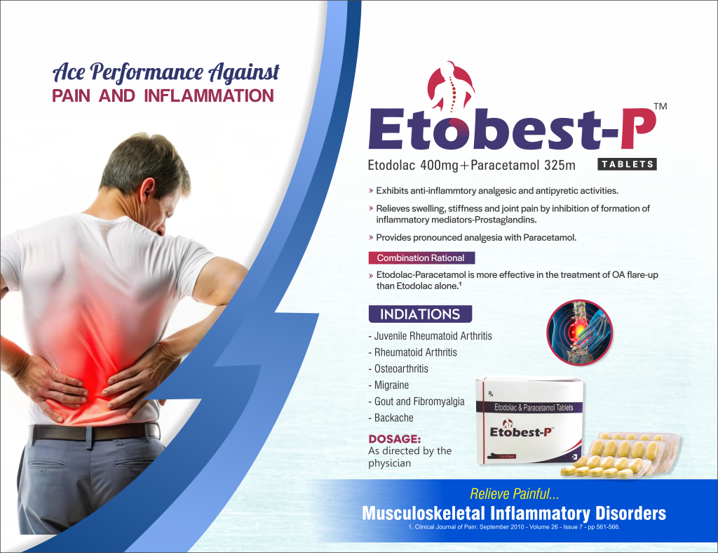 ETOBEST-P - Etodolac 400mg + Paracetamol 325mg | Intralife Pharmaceuticals - thumbnail 2