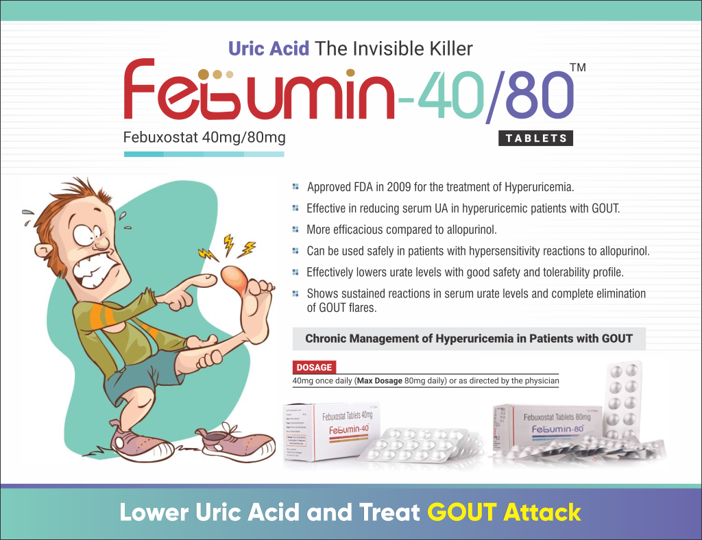 FEBUMIN-40 - Febuxostat 40mg | Intralife Pharmaceuticals - thumbnail 2