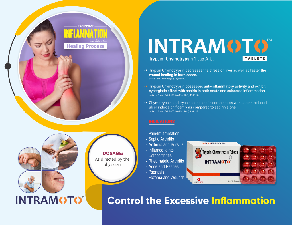 INTRAMOTO - Trypsin - Chymotrypsin 1 Lac A.U. | Intralife Pharmaceuticals - thumbnail 2