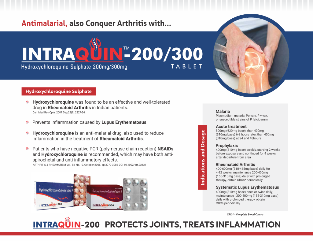 INTRAQUIN-300 - Hydroxychloroquine Sulfate 300mg | Intralife Pharmaceuticals - thumbnail 2
