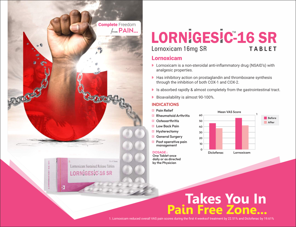 LORNIGESIC-16SR - Lornoxicam 16gm SR | Intralife Pharmaceuticals - thumbnail 2