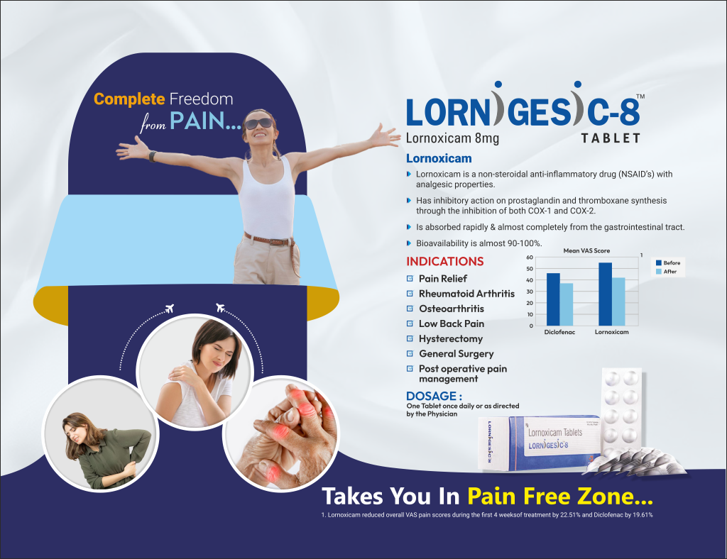 LORNIGESIC-8 - Lornoxicam 8mg | Intralife Pharmaceuticals - thumbnail 2