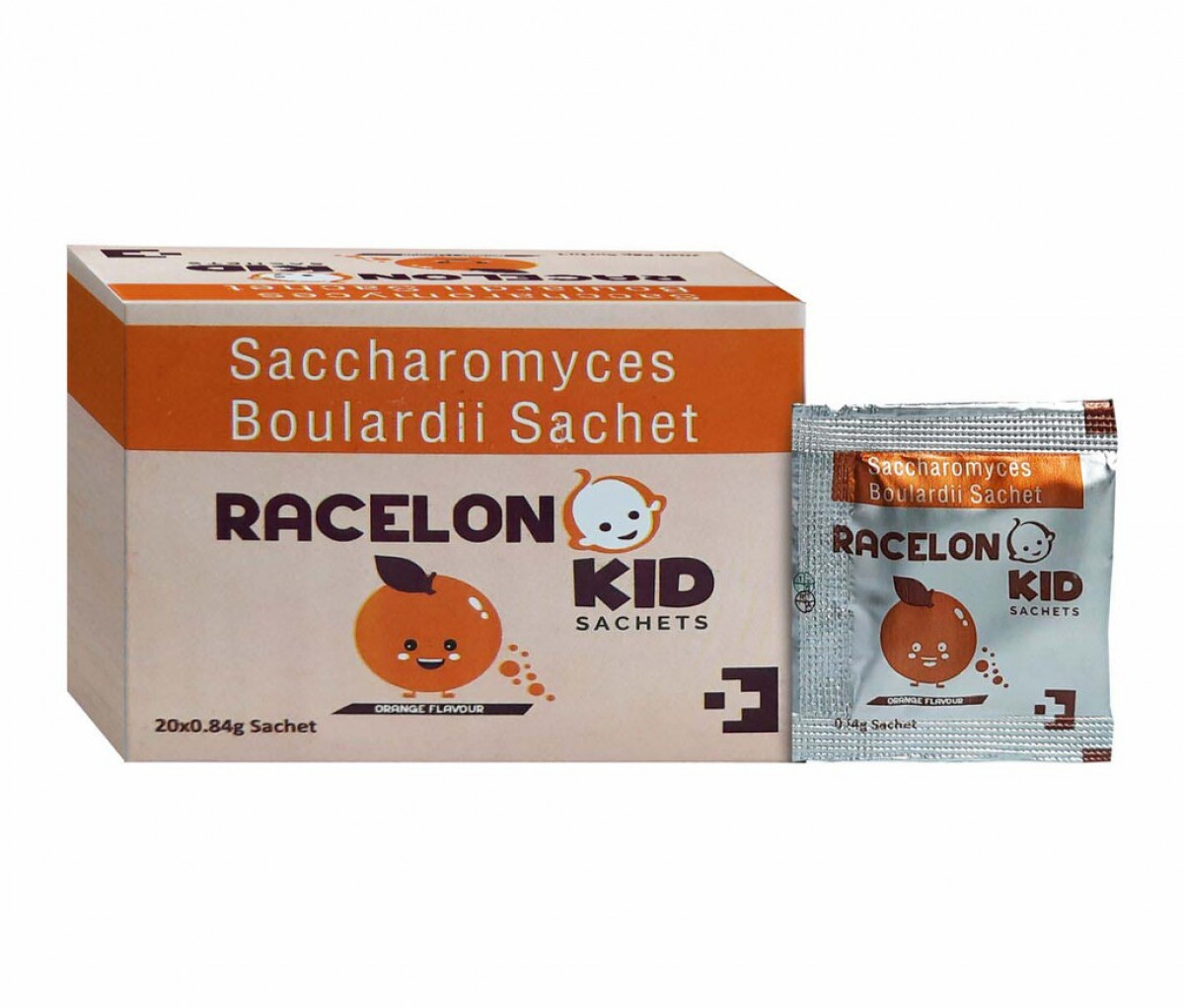 RACELON KID - Saccharomyces boulardii (282.5mg) (orange flavour) | Intralife Pharmaceuticals