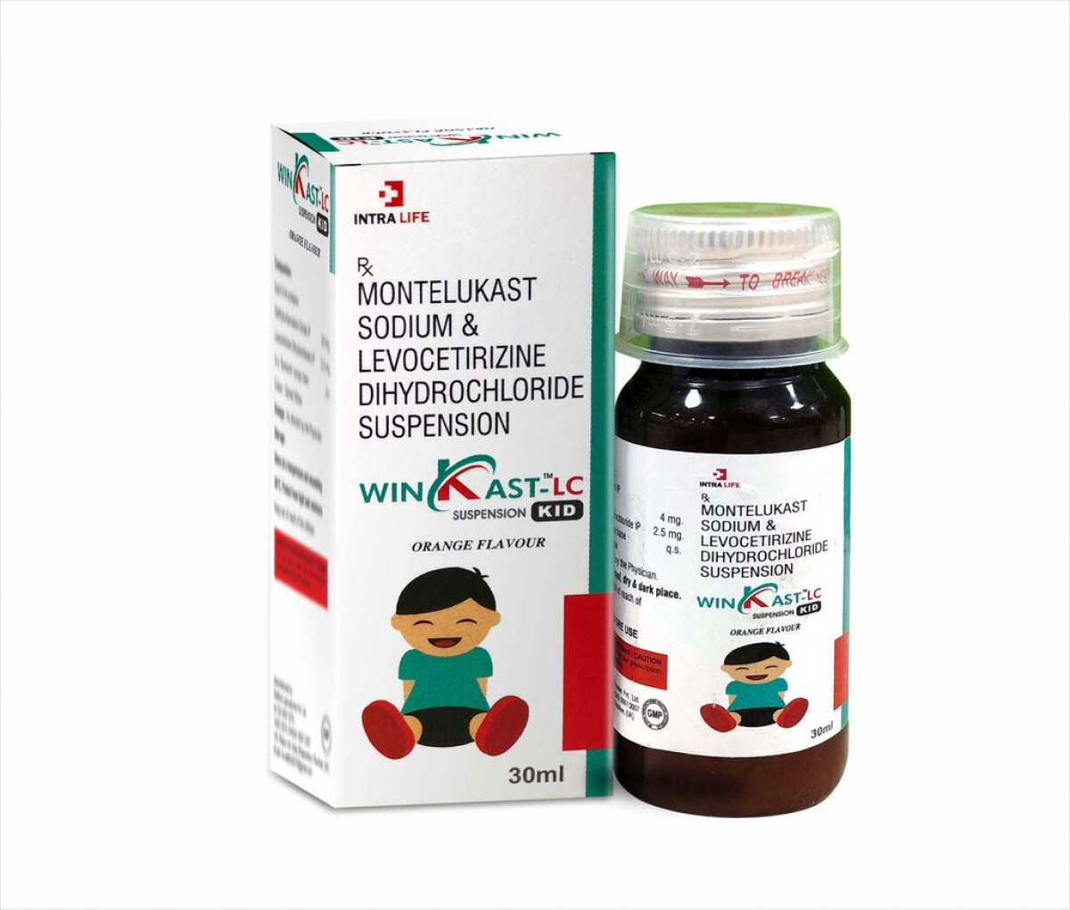 WINKAST-LC KID SYRUP - Montelukast 4mg + Levocetirizine Dihydrochloride IP 2.5mg | Intralife Pharmaceuticals