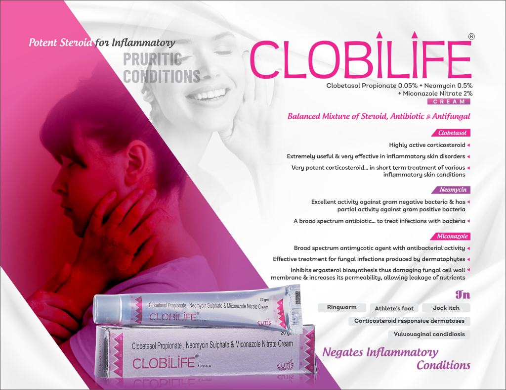 CLOBILIFE-20 Cream - Clobetasol Propionate 0.05% + Neomycin 0.5% + Miconazole Nitrate 2% | Intralife Pharmaceuticals - thumbnail 2