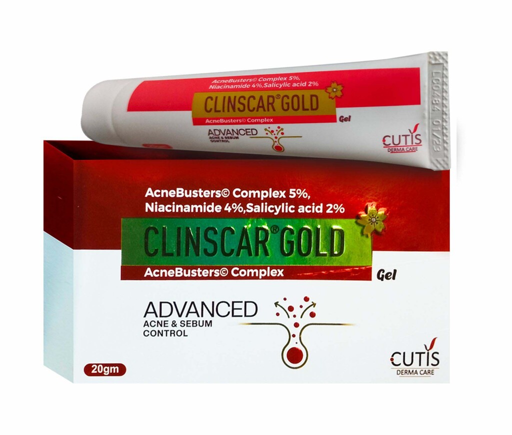 CLINSCAR GOLD - Aoua. Glycerin, Propylene Glycol, Niacinamide, Salicylic Acid, Aloe Barbadensis Leaf Juice, Butylene Glycol, Carbomer, Melia Azadirachta Leaf Extracipeg-40 Hydrogenated Castor Oil, Polysorbate 20, Phellodendron Amurense Bark Extract, Glycolic Acid, Peg-60 Hydrogenated Castor Oil, Salix Alba Bark Extract, Rehmannia Chinensis Root Extract, Scutellaria Baicalensis Root Extract, Houttuynia Cordata Ext | Intralife Pharmaceuticals