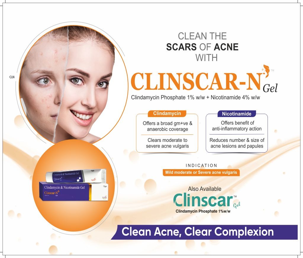 CLINSCAR-N Gel - Clindamycin Phosphate 1% w/w + Nicotinamide 4% w/w | Intralife Pharmaceuticals - thumbnail 2