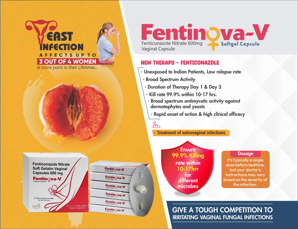 FENTINOVA-V - Fenticonazole Nitrate 600mg Vaginal Capsules | Intralife Pharmaceuticals - thumbnail 2