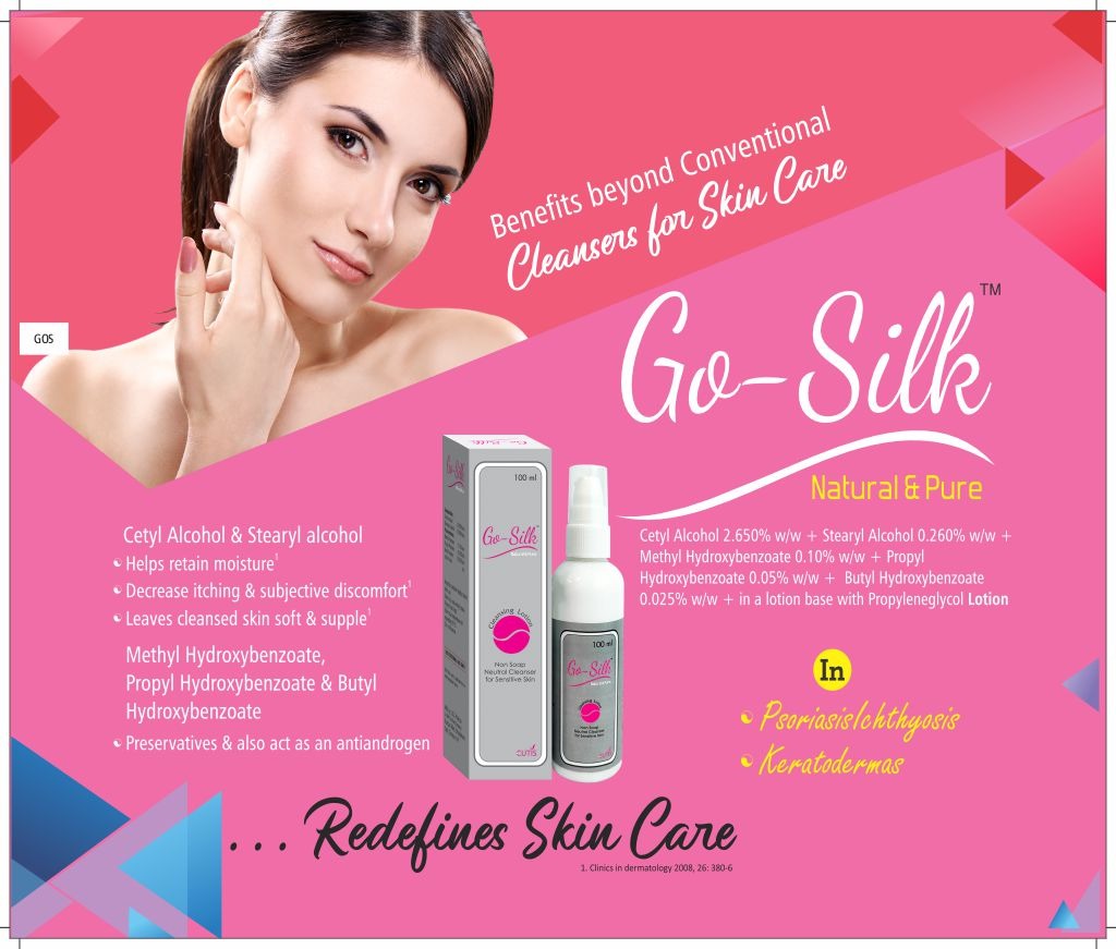 GO-SILK Cleansing Lotion - Cetyl Alcohol 2.650% w/w + Stearyl Alcohol 0.260% w/w + Methyl Hydroxybenzoate 0.10% w/w + Propyl Hydroxybenzoate 0.05% w/w + Butyl Hydroxybenzoate 0.025% w/w + in a lotion base with Propyleneglycol | Intralife Pharmaceuticals - thumbnail 2