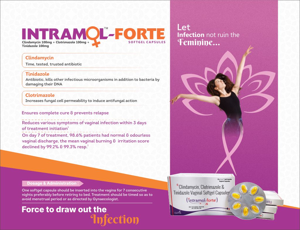 INTRAMOL FORTE Softgel Capsule - Clindamycin 100mg + Clotrimazole 100mg + Tinidazole 100mg | Intralife Pharmaceuticals - thumbnail 2