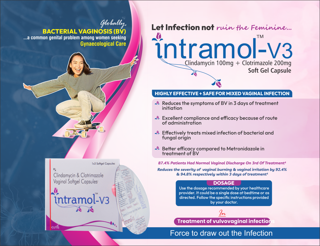 INTRAMOL-V3 - Clindamycin 100mg + Clotrimazole 200mg | Intralife Pharmaceuticals - thumbnail 2