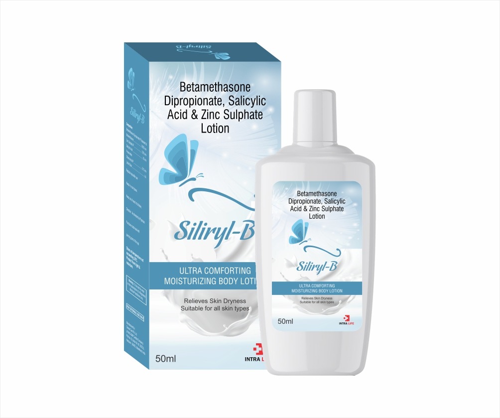 SILIRYL-B LOTION - Betamethasone 0.05% w/v + Zinc Sulphate 0.5% w/v + Salicylic Acid 3% w/v | Intralife Pharmaceuticals