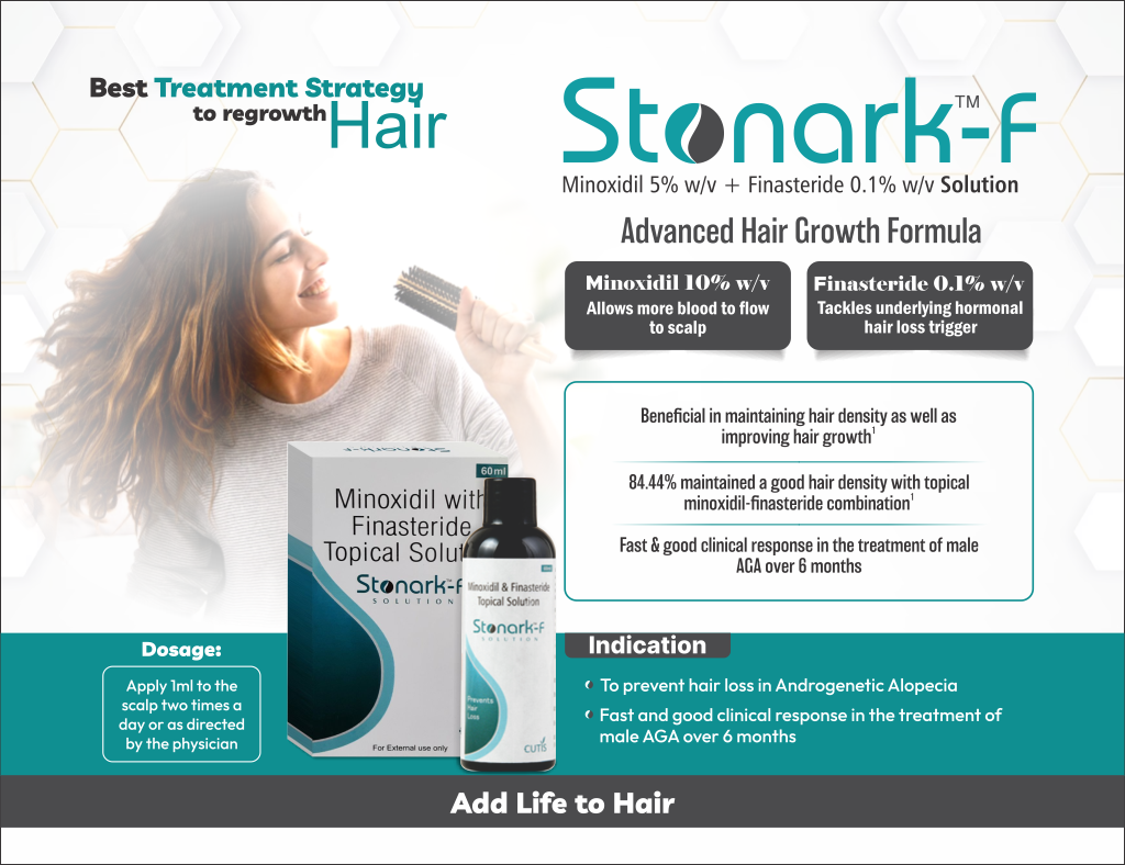 STONARK-F Solution - Minoxidil 5% w/v + Finasteride 0.1% w/v Solution | Intralife Pharmaceuticals - thumbnail 2