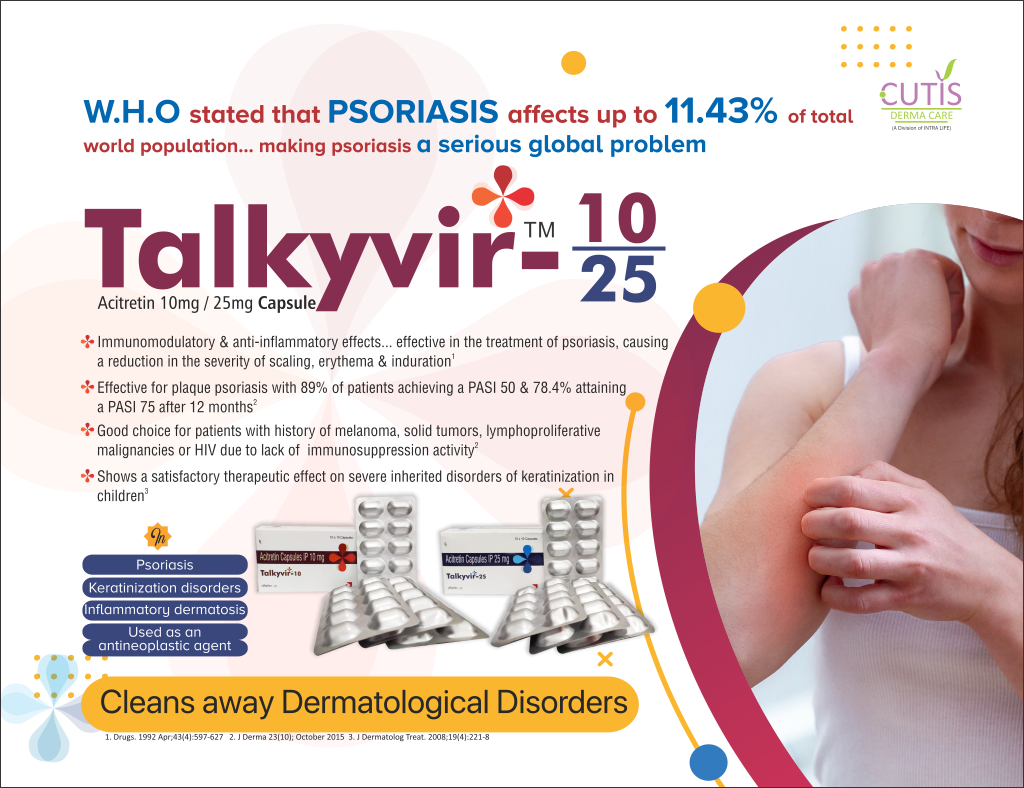 TALKYVIR-25 Capsule - Acitretin 25mg | Intralife Pharmaceuticals - thumbnail 2