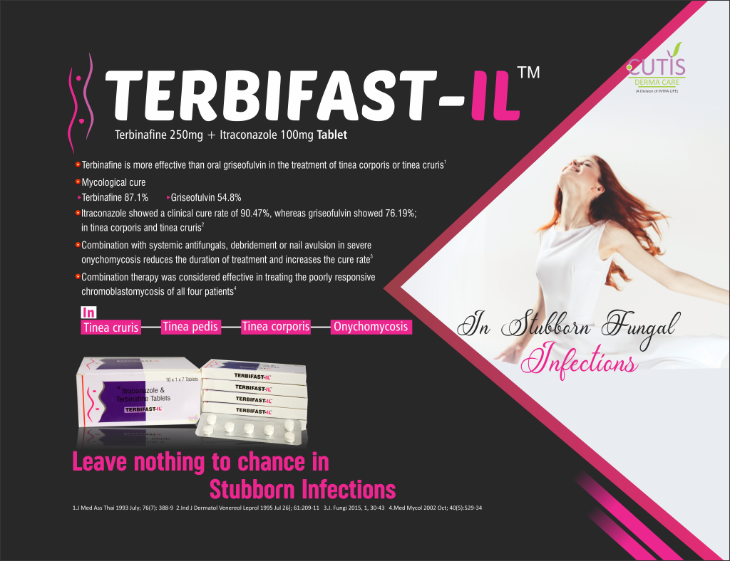 TERBIFAST-IL Tablet - Terbinafine 250mg + Itraconazole 100mg | Intralife Pharmaceuticals - thumbnail 2