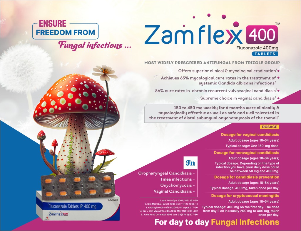 ZAMFLEX-400 - Fluconazole 400mg | Intralife Pharmaceuticals - thumbnail 2