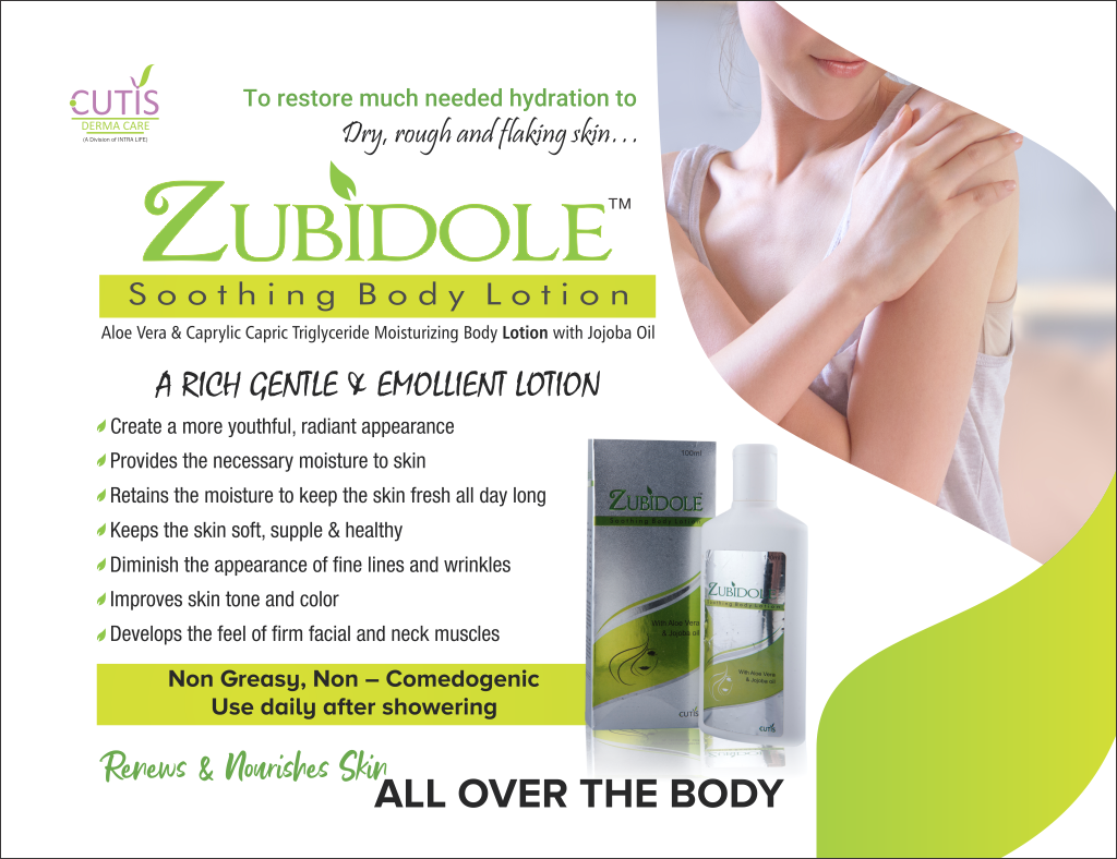 ZUBIDOLE BODY LOTION - Aloe Vera & Caprylic Capric Triglyceride Moisturizing Body Lotion with Jojoba Oil | Intralife Pharmaceuticals - thumbnail 2