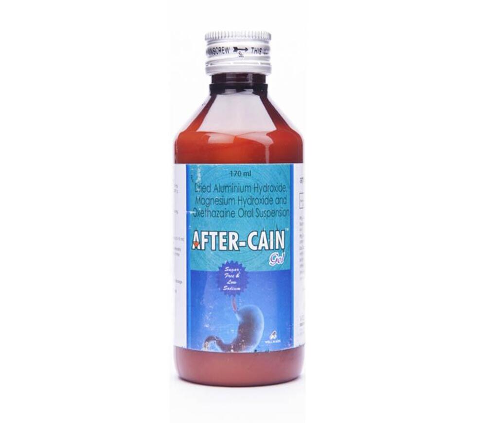 AFTER-CAIN GEL - Oxethazaine 10mg + Dried Aluminium Hydroxide 0.291g + Magnesium Hydroxide 98mg | Intralife Pharmaceuticals