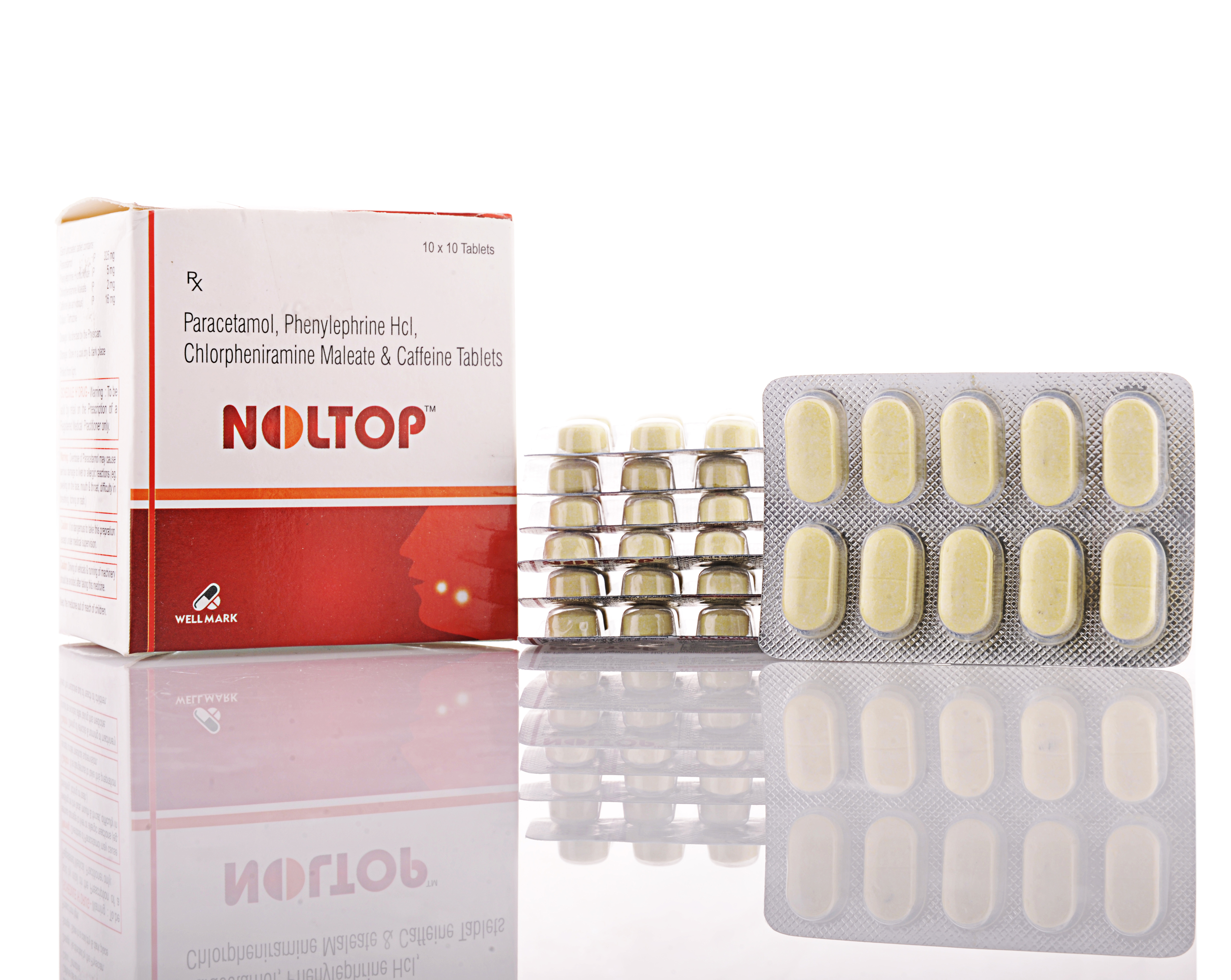 NOLTOP tab - Paracetamol 325mg + Phenylephrine Hydrochloride 5mg + Chlorpheniramine Maleate 2mg + Caffeine (Anhydrous) 16mg | Intralife Pharmaceuticals