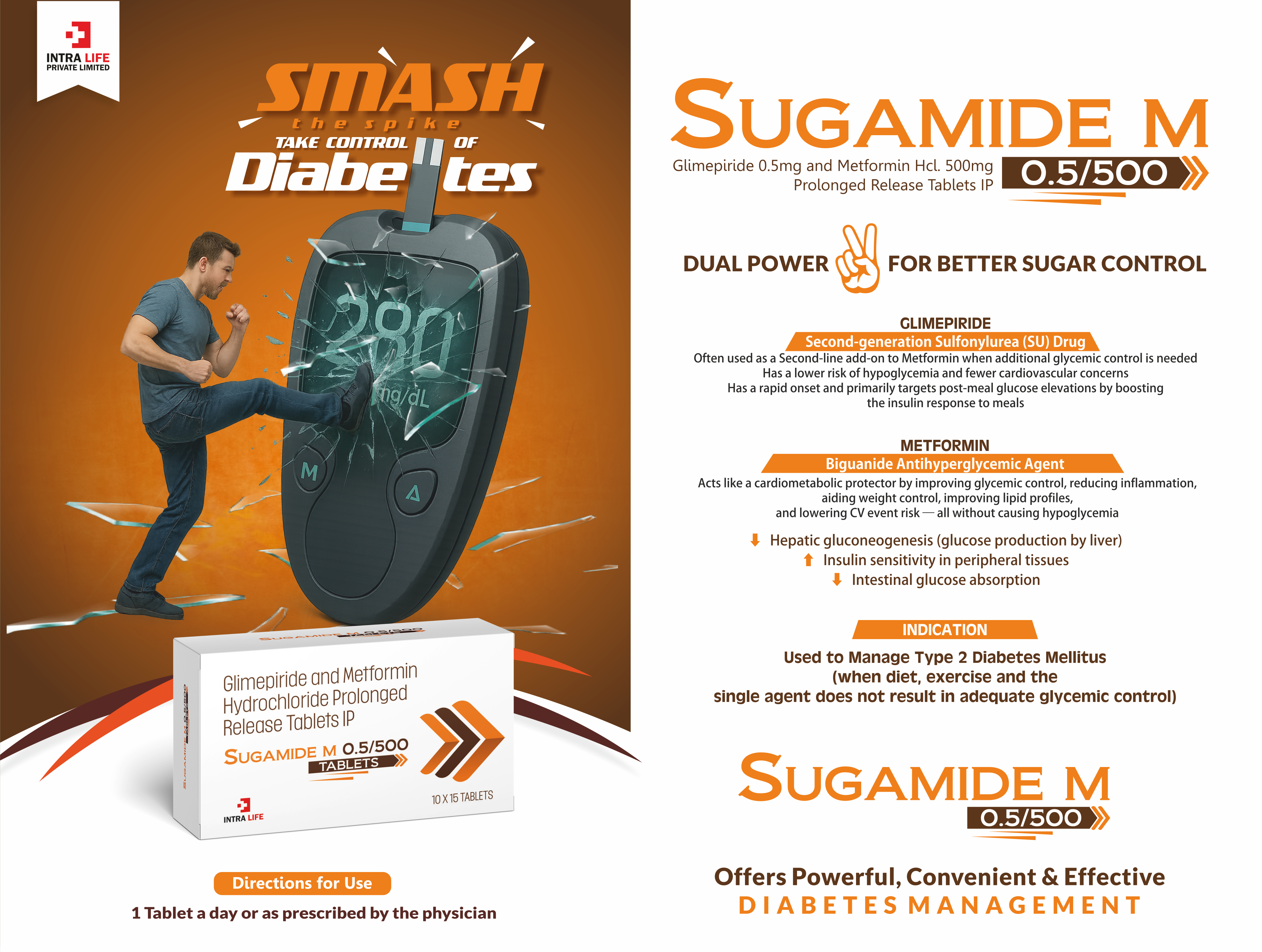 SUGAMIDE-M 0.5/500 TABS - thumbnail 2