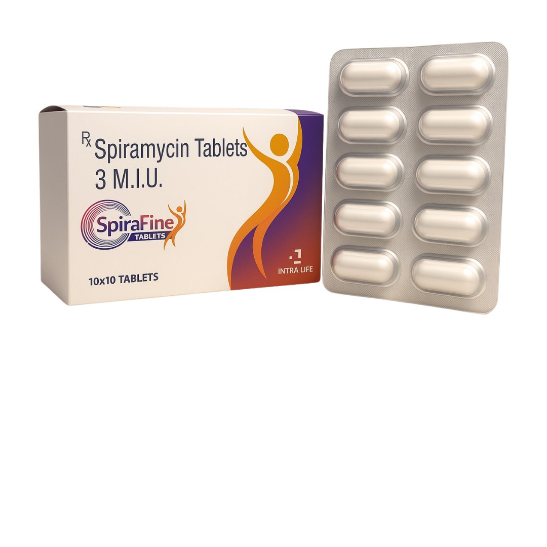 SPIRAFINE TABLET - Spiramycin (3Million IU) | Intralife Pharmaceuticals