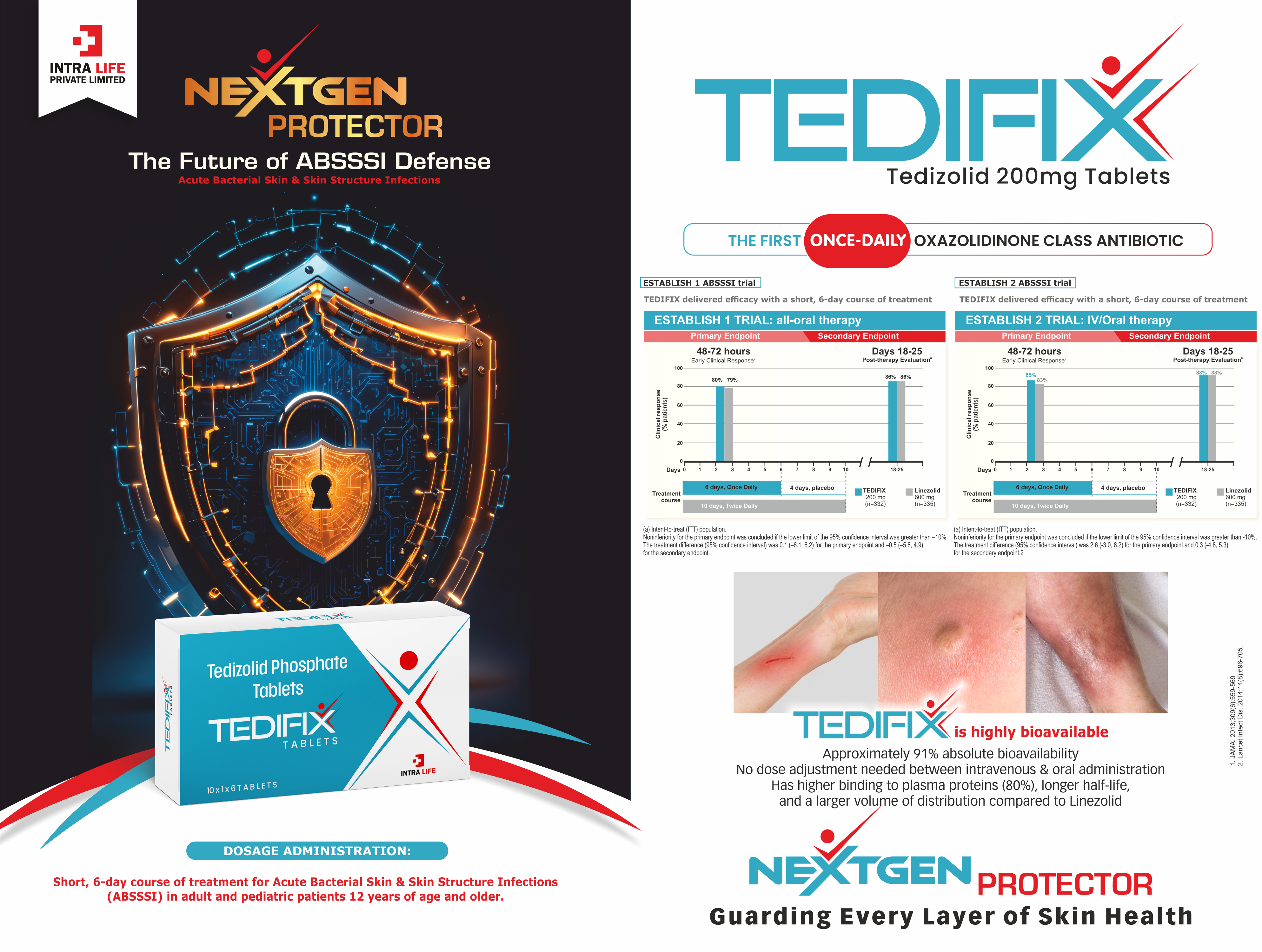 TEDIFIX TABLET - tedizolid 200 | Intralife Pharmaceuticals - thumbnail 2
